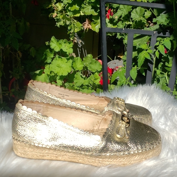 Kate Spade Gold Espadrilles 6 Loranne - Picture 1 of 11
